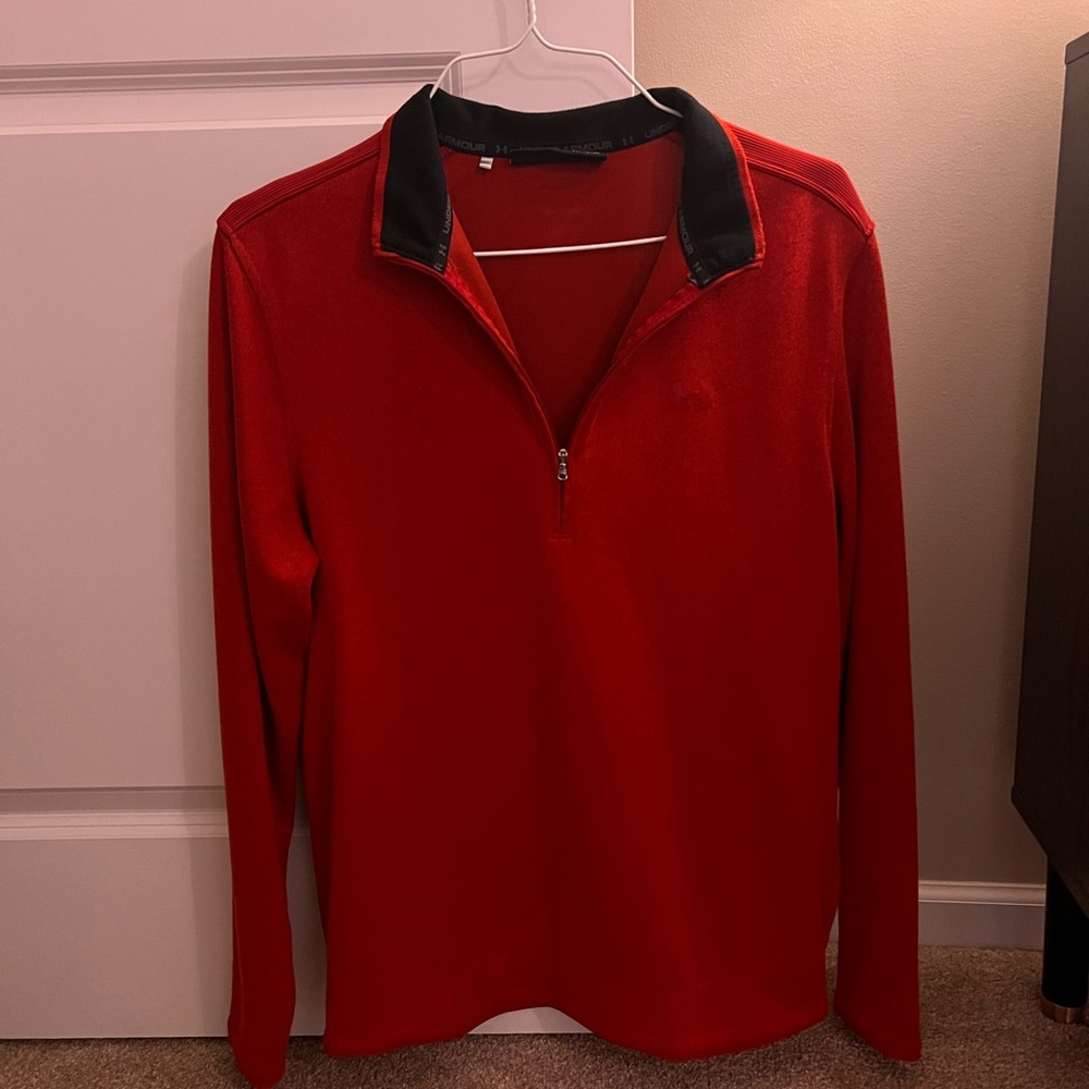 Under Armour Men's Red Zip-Up Sweater